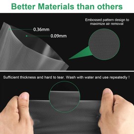 Gokilife Vacuum Sealer Bags Rolls - 2 Rolls 25 x 600 cm Sous Vide Bags, BPA Free, Durable Commercial Customized Size Food Bags for Food Storage and Sous Vide Cooking