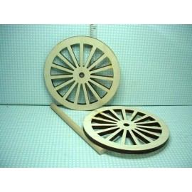Laser Creations Miniature Wooden Wagon/Buggy Wheels (pr) Laser Creations 1/12 Sc REDUCED