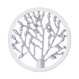 Morella Women's Necklace 70 cm Stainless Steel with Amulet and Coin 33 mm, in Jewellery Bag, Stainless Steel