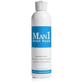 Man1 Man Oil- Gel de baño Man1, limpiador íntimo antiolor para el cuidado de la zona baja, hidrata y refresca el sexo masculino