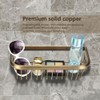 Yosoo Wall Mount Bathroom Shelf, 30cm Copper Shower Basket with