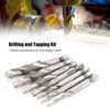 7Pcs Tap Set 1/4 Hex Shank Metric Drilling and Tapping