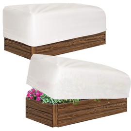 warmfarm Plant Frost Cover for Raised Beds, Non-Woven Insulation Cover, Protects from Cold Frost, Heavy Rain, Snow, and Animals, 2 Pack (39x17.7x15.7in)