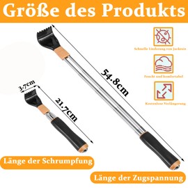 NISENTIA Telescopic Back Scratcher, Scratching Hand Back Scratcher with Reinforced Telescope and Massage Beads, Extendable Test Winner, Back Scratcher for Men and Women Scratching Hand