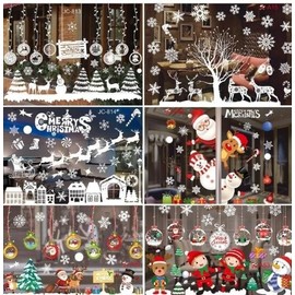 New Christmas Window Decal Sticker - Merry Christmas Collection One Size/Color 30 10ea