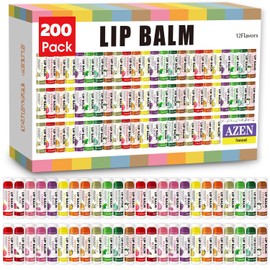 AZEN- Paquete de 200 bálsamos labiales, bálsamo labial natural a granel, producto para el cuidado de los labios, bálsamo labial hidratante para...    