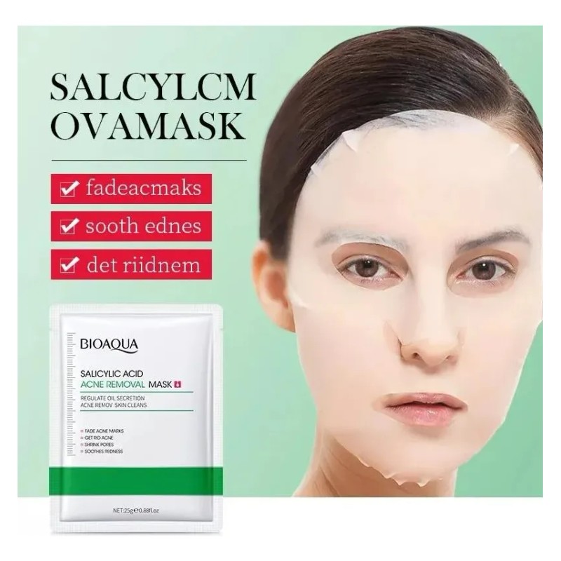 Mascarilla Acido Salicilico Pieles Con Acne Bioaqua 10pz