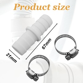 Washing Machine Waste Pipe Connector - Adapter for Drain Hoses,Durable Plastic, Leak-Proof Design