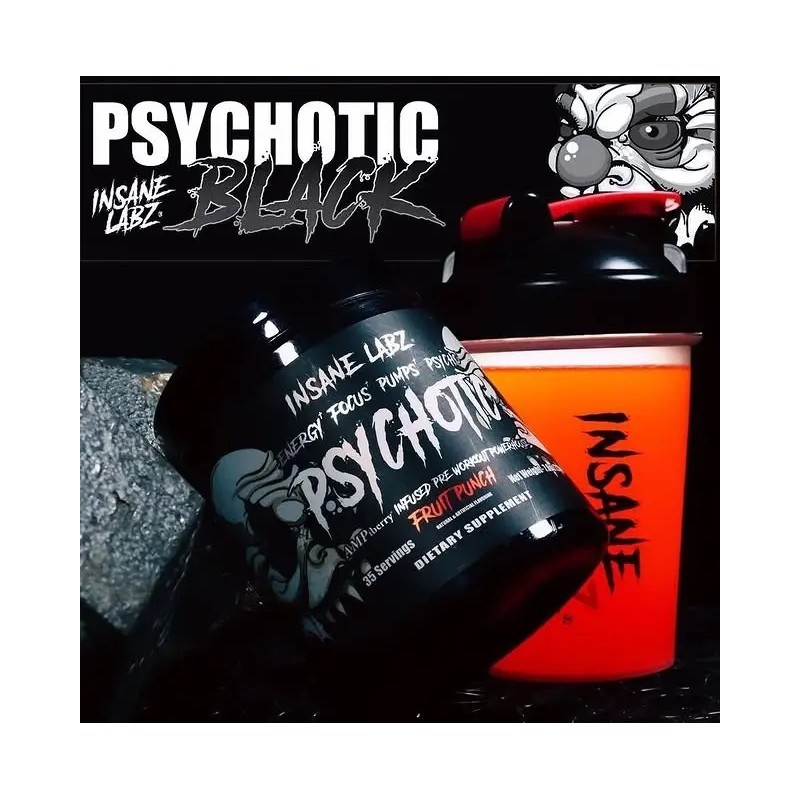 Pre Entreno Psychotic Black Insane Labz Oxido Nitrico L