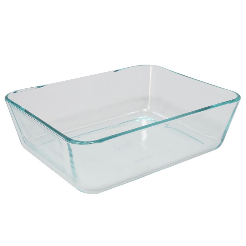 Pyrex 7212 11-Cup Glass Dishes with Dark Blue Lids (2-Pack)