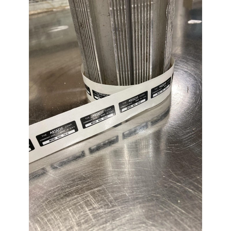 Universal D-104 Silver K Eagle Astatic microphone restoration label