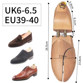 Hollylife Wooden Shoe Tree Shoe Expander Log Shoe Last Stretcher Props Anti-Wrinkle Anti-Deformation Shoe Props Suitable for Leather Shoes Sneakers Canvas Shoes High Heeled Shoes UK7.5-8/EU41-42