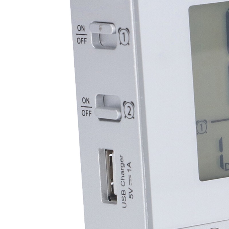 Projection Alarm Clock Backlit LED USB Charging Multifunctional Clock with