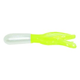 Big Bite Baits 1.5" Crappie Tube/Pearl/Chartreuse (10 Pack)