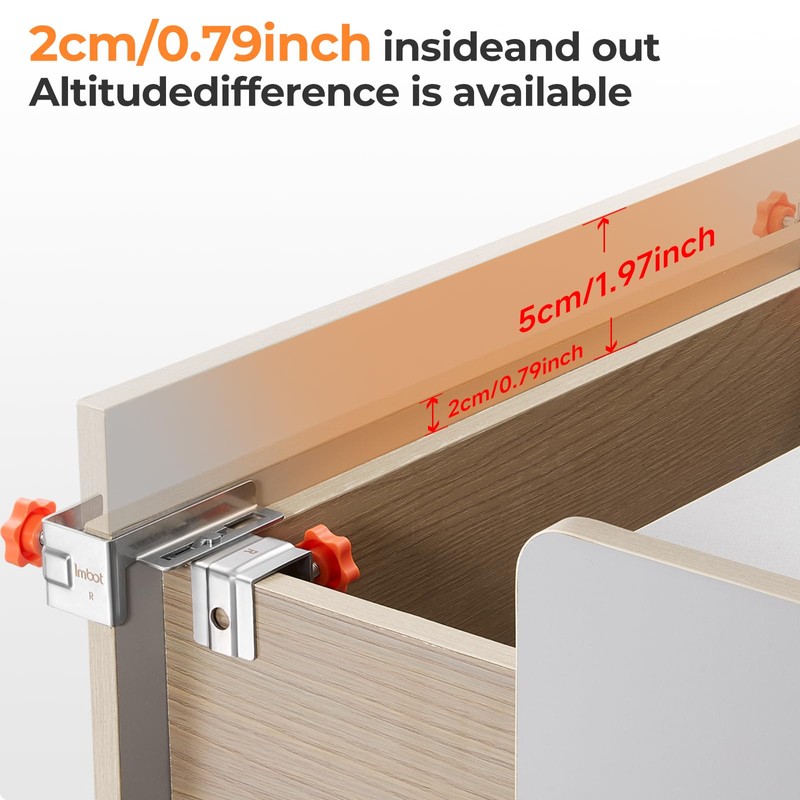 Imbot Drawer Front Installation Clamps， Adjustable Cabinet Drawer Mounting Hardware