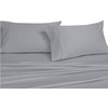 Top-Split-King: Adjustable King Bed Sheets, Solid Gray 600-Thread-Count 4PC Bed
