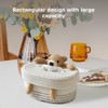 Woven Tissue Box, Rectangle Tissue Holder,Cartoon Napkin Holder,Tissue Box Organizer,