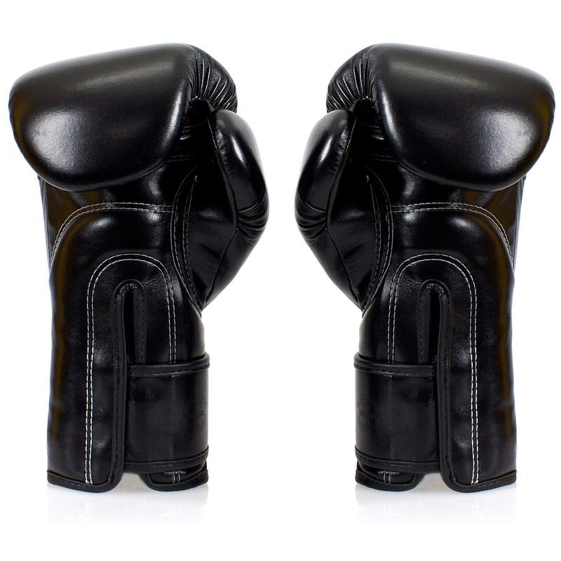 Fairtex BGV14SB Solid Black Muay Thai Boxing Glove - Size:
