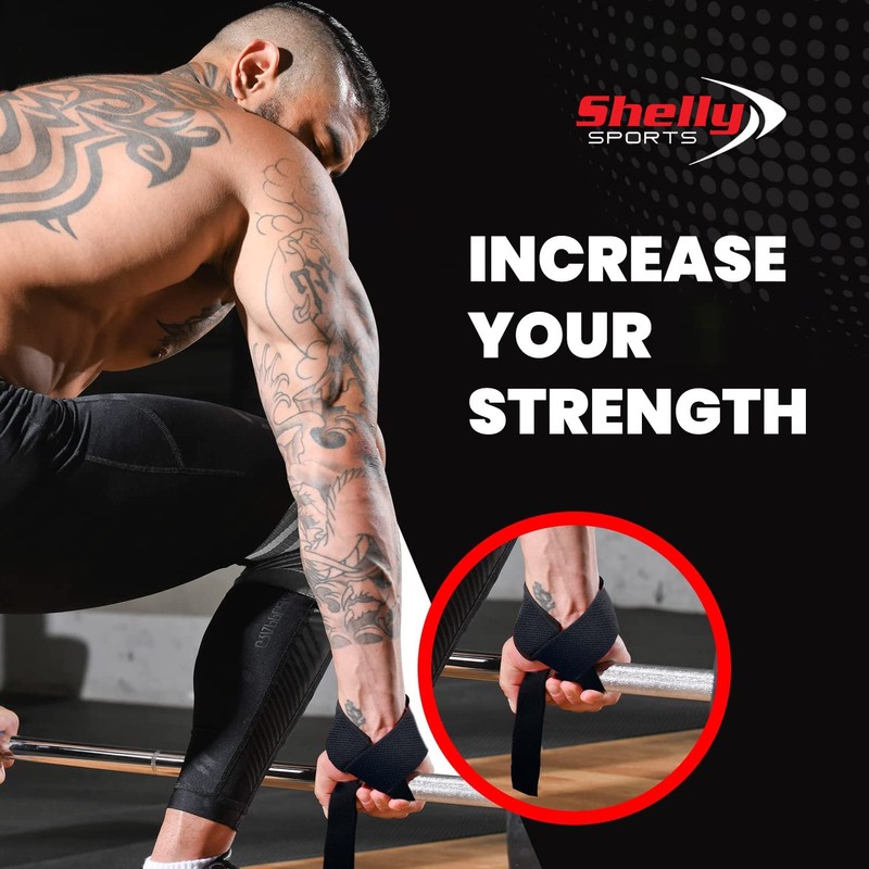Shelly lifting Straps with wrist Support Neoprene Padded Advanced Gel