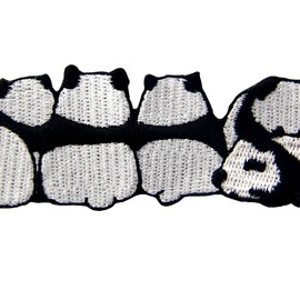 Cute Panda Patch Embroidered Applique Iron On Sew On Emblem