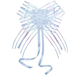 WEWILUCK Large Bow for Gift, Iridescent White Gift Bows for Presents, Wedding, Christmas, Valentine's Day, Basket, Birthday Party Decor(6 inches, 10 PCS)