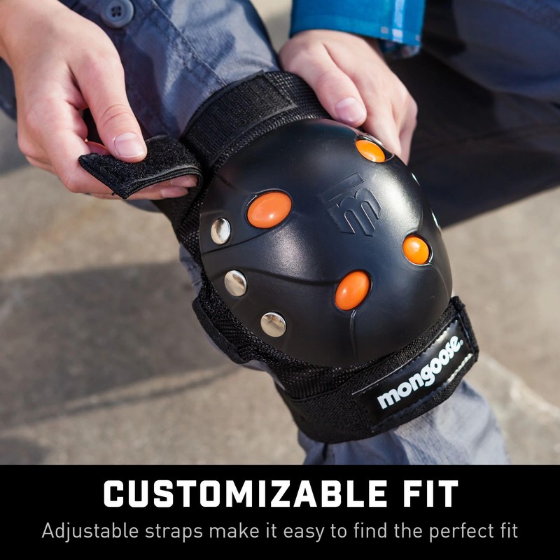 Mongoose Kids BMX Bike Gel Knee and Elbow Pad Set,