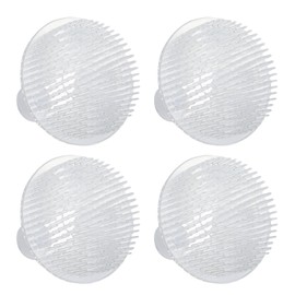 Hohitenz 4 Pieces Ikebana Flower Frog with Suction Cups - Transparent Plastic Kenzan Hedgehog for Flower Arrangements - Flower Frog with 3 Strong Suction Cups - Ideal for DIY Flower Arrangements