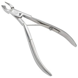 Americanails Ergo-Series Double Spring Nipper, ErgoNip Stainless Steel Cuticle Cutter Clipper, Professional Manicure Pedicure Nail Tools, Fingernail Toenail Trimmer Scissors
