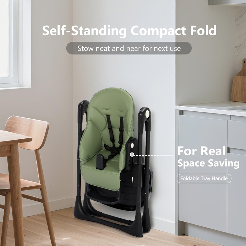 Kinder King Convertible High Chair for Babies & Toddlers, Adjustable