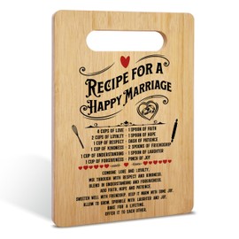 Wedding Gifts for Couple, Recipe for a Special Marriage Bamboo Cutting Board Gifts, Mr and Mrs Gifts, Engagement Gifts for Newlywed, Home Kitchen Decorations -13