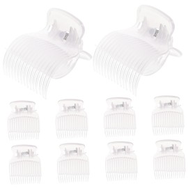 Baluue 10pcs Heat-Resistant Hair Curler Clips High-Temperature Insulation Roller Jaw Clamps for Safe Hair Styling for Salon Use and Home Treatments