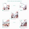 ORIA 4-Digit Combination Padlocks with Adjustable Long Shackle, U- Shaped