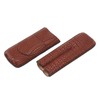 Cigar Case Holder Elegant Vintage Style Woven Pattern Leather Portable