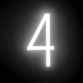 SpellBrite LED Number 4 | Build DIY Signs You Can Change with White LED Numbers | Additional Components Necessary to Illuminate | 6.3” tall