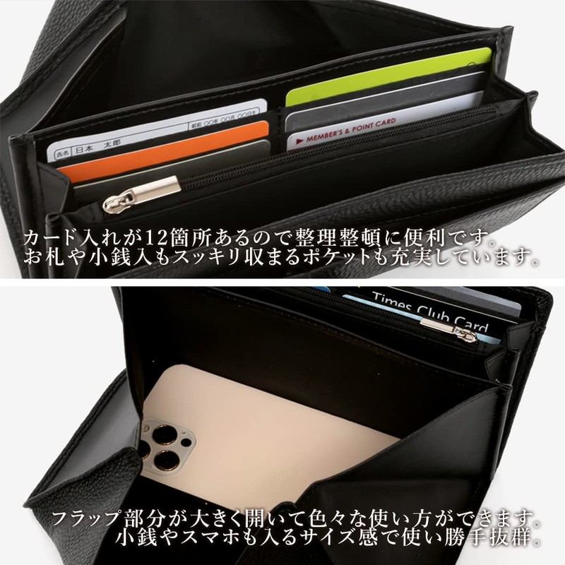 VITAFELICE Inw-90008p Women's Long Wallet with Skimming Prevention, Letter Type,