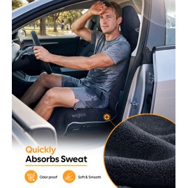 Wigoo Car Seat Cover Towel, Waterproof, for Use After Gym, Black, 1 Pack