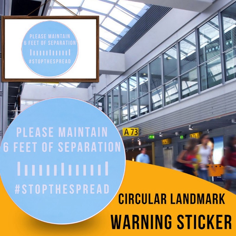 2 Sets Warning Wall Sticker Public Places Warning Sign for