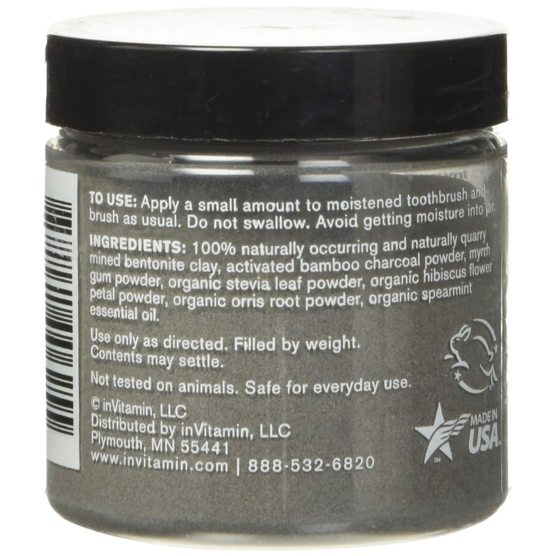 InVitamin Natural Whitening Activated Charcoal Powder for Teeth and Gums
