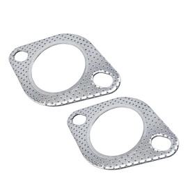 DUSCOKE 2PCS Car Exhaust Gasket, Ultra Seal 2-Bolt 3" Reinforced High Temperature Gaskets Exhaust Flange Gaskets, Standard Exhaust Manifold Gasket Replacement Car Accessories (3 Inch)