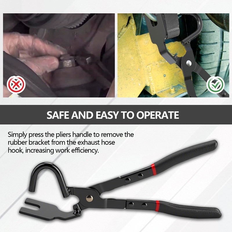 Exhaust Hanger Removal Pliers, Heavy-Duty Exhaust Hanger Removal Tool