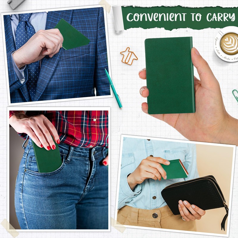 Yeaqee 20 Pack Mini Notebooks Back to School Leather Pocket