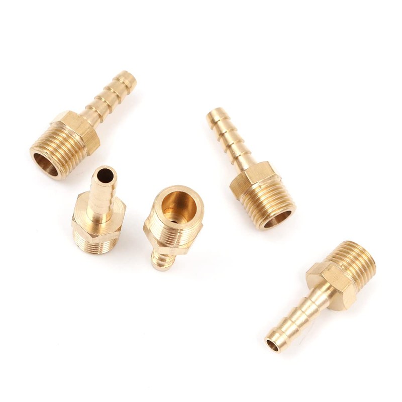 Hsthe Sea 5 Pcs 6 mm to 1/4” BSP Solid