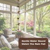 VICKEYWIN 8.5FT Hummingbird Cup Rain Chain, Decorative Metal Rain Catcher