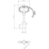 KAKUDAI 742-004 Faucet Body Part, Antique Style Shared Faucet Key,