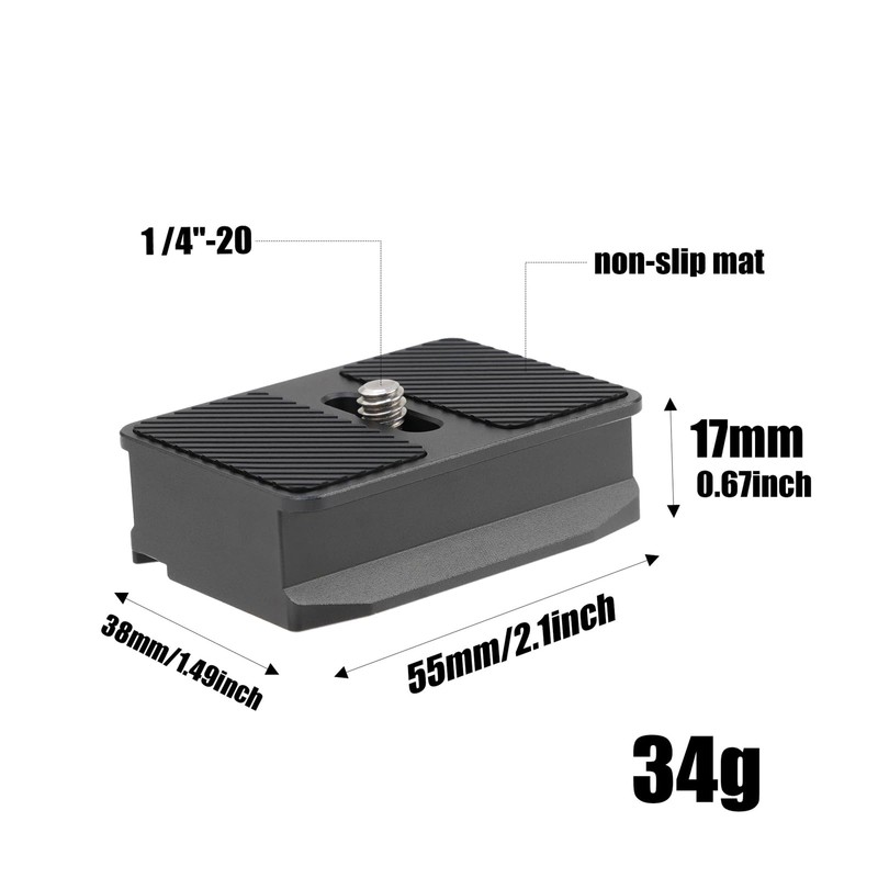 FocusFoto Upper Quick Release Baseplate for DJI Ronin RS4/RS4 Pro,