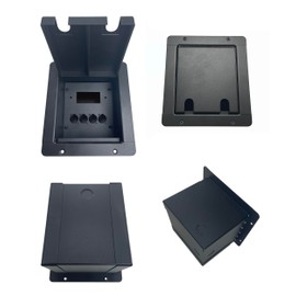 ProSpeakerparts Black Recessed Stage Pocket/Floor Box 1 Decora + 4 D Punch Made in USA