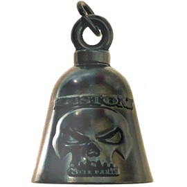 Gloss Black Cross Bell Hanger/Mount With Bell for Motorcycle Bolt & Ring Included fits all bikes Road King Street Glide Harley Davidson (Gloss Black Bell)