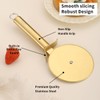 Berglander Pizza Wheel, Gold Titanium Plating Stainless Steel Pizza Cutter,