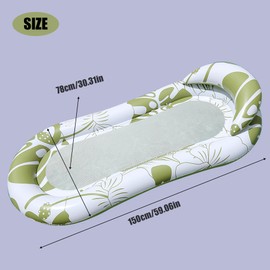 CLHXWU Inflatable Water Hammock, Air Mattress Pool Adults, Floating Air Mattress with Mesh, After Inflating, 78 x 150 cm