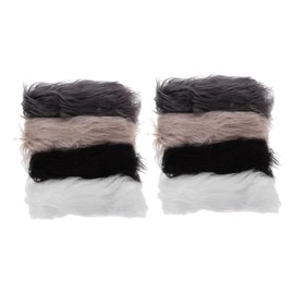 SHINEOFI 8pcs Faux Fur: 1.5m Fabric Strips for DIY Crafting - Realistic Dolls Beard - Fabric Shaggy Fur for Holiday Decorations and Costumes